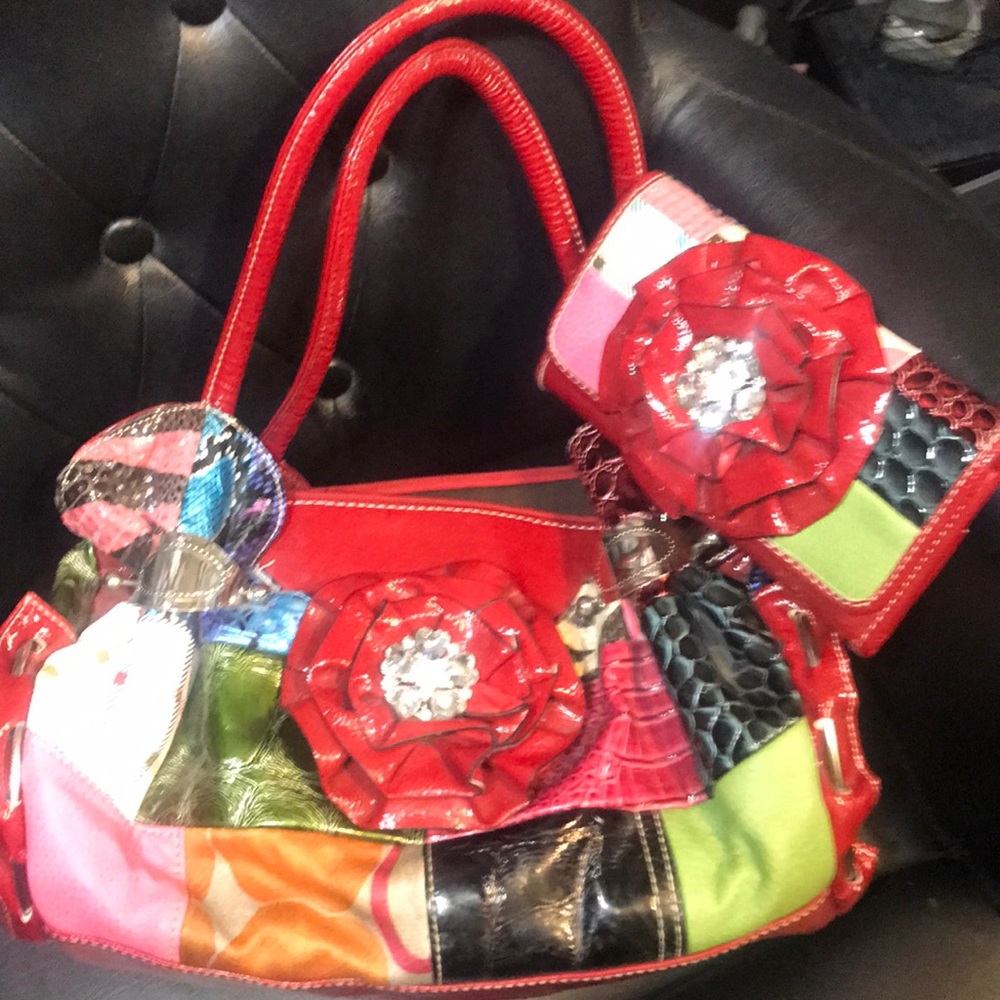 Handbag/wallet combo! Super fun and bright!
